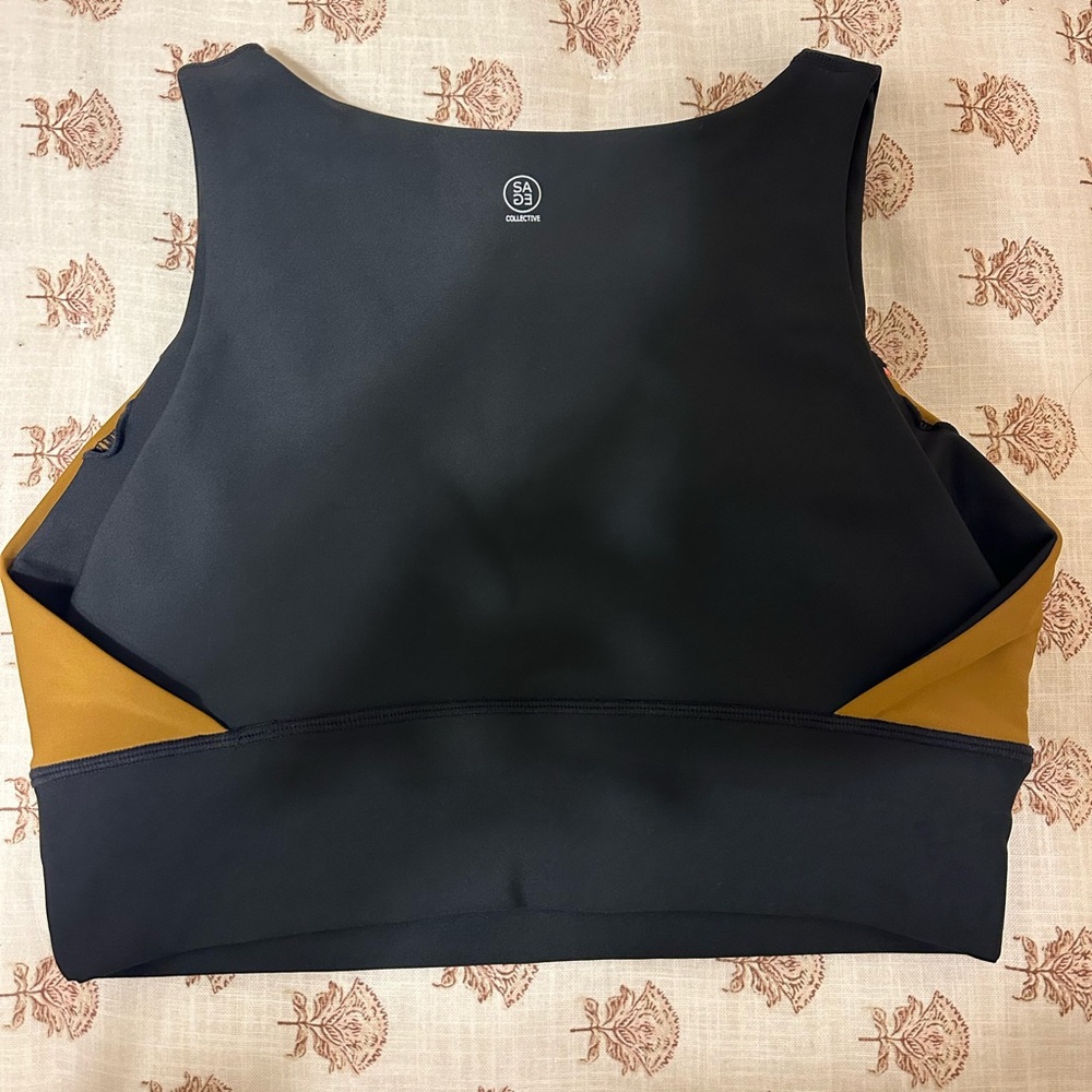 Cascade Collective Black and Brown Sports Bra - Picture 3 of 3